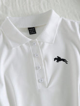 Flirla Women Casual Polo Collar Simple Fashionable Mini Dress, Suitable For Summer